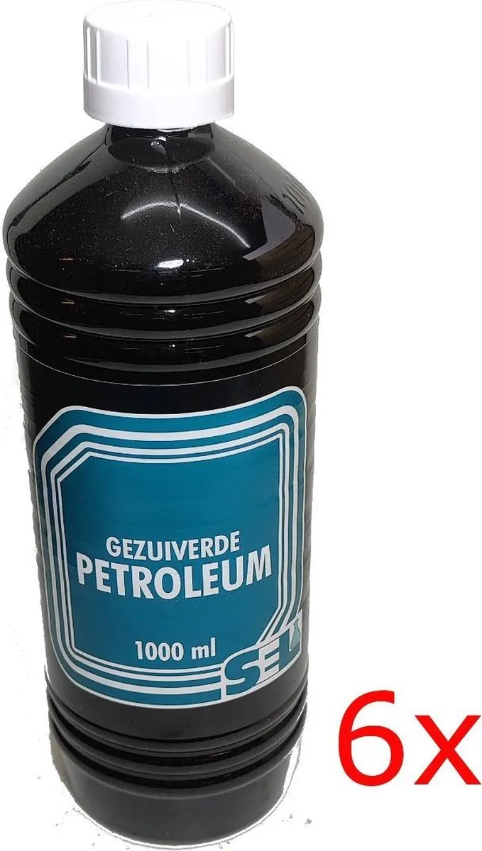 6X Gezuiverde Petroleum fles