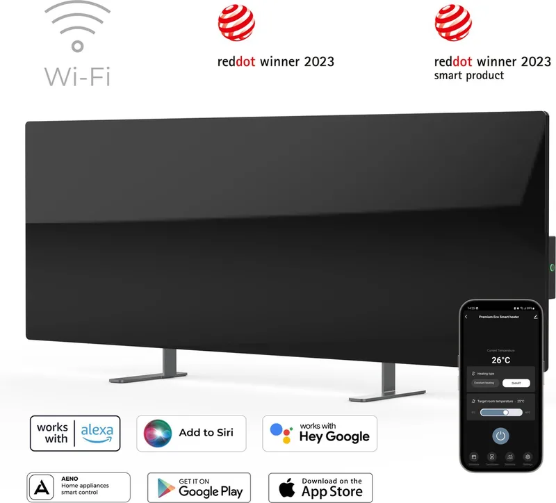 AENO GH2S slimme infrarood verwarmingspaneelDot winnaarvoor design en verwarmingstechnologietooth WIFIElektrische