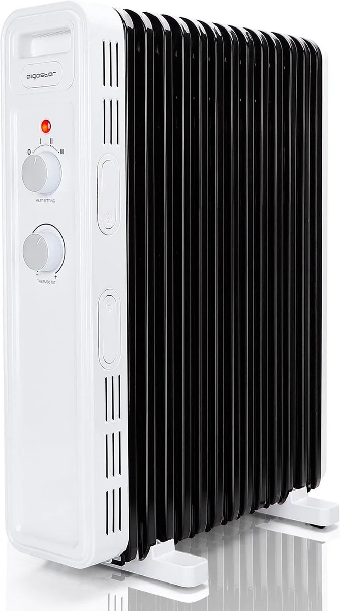Aigostar Luke 33ZDJ Olieradiator- Thermostaat 25m² Oliegevulde Radiator Elektrische Kachels 3 Standen