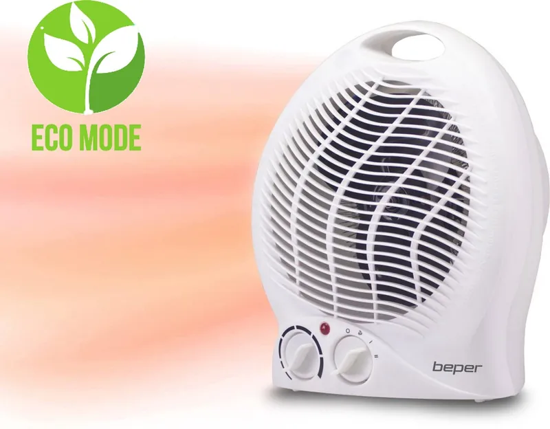 Beper Elektrische Ventilatorkachel 2000 Watt- Keramische Kachel 3 Standen Eco Mode Fan Heater