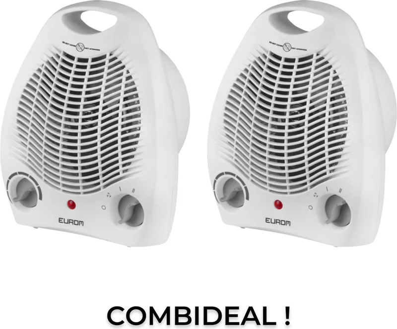 Eurom Ventilatorkachel VK2002- 1000 tot- COMBIDEAL 2 STUK- kachel snelverwarmer electric heater