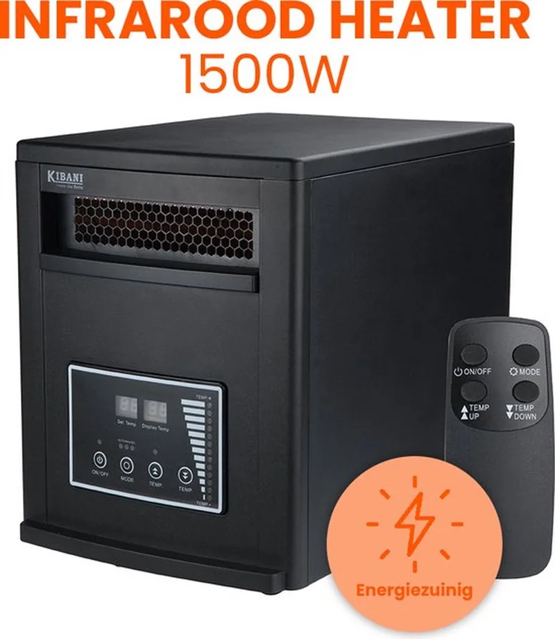 Herzberg HG-8073 Cabinet Quarts Infrared Heater Infraroodverwarming