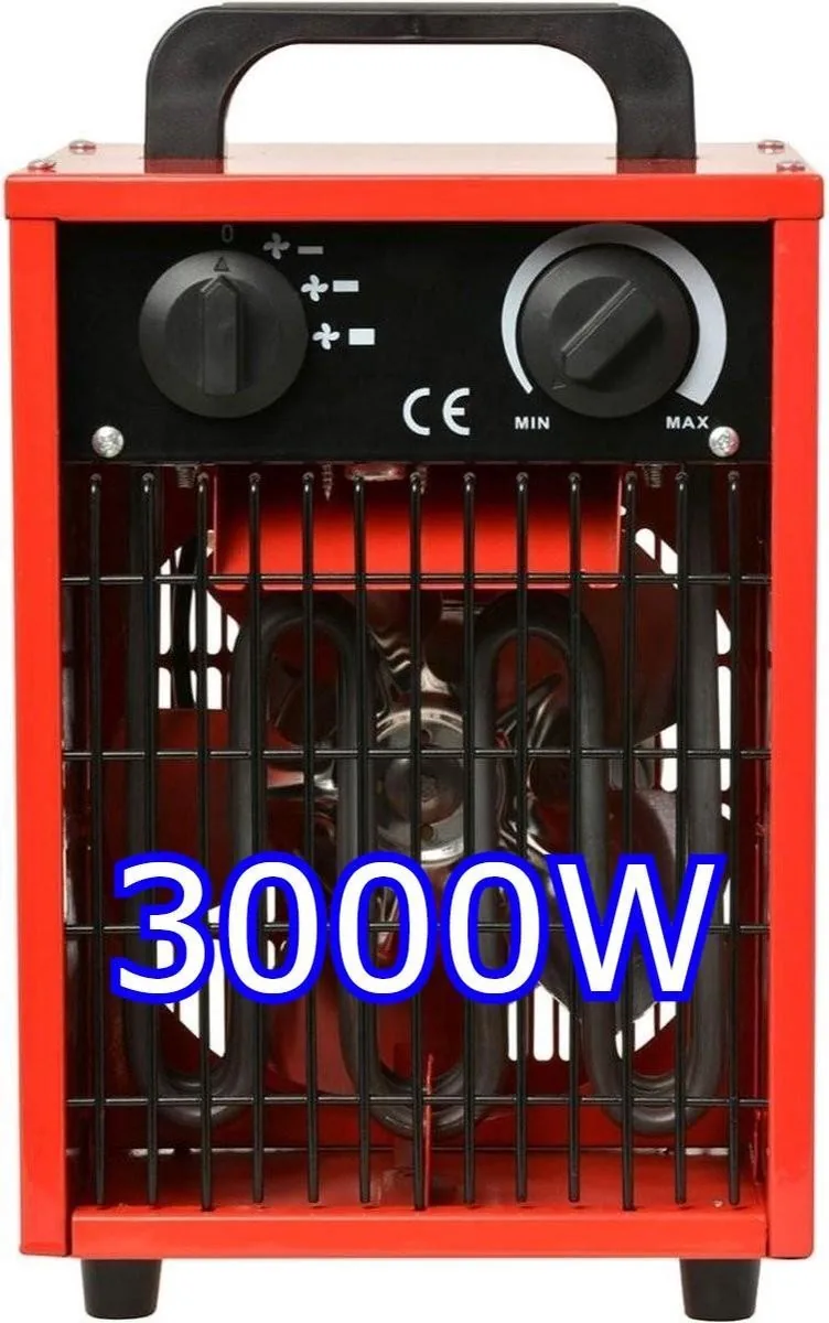 Industriële elektrische kachel/WATT, 3 KW- Werkplaatskachel Heater Straalkachel Ventilatorkachel Thermostaat