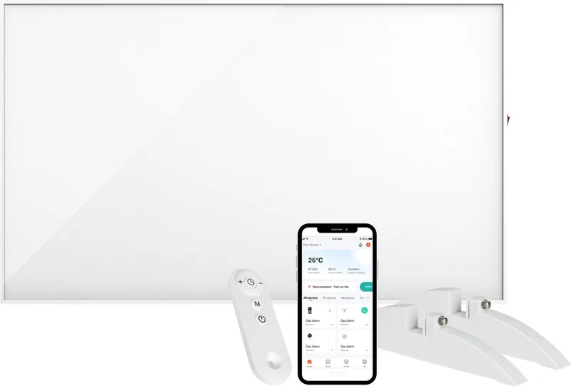 Infrarood verwarmingspaneel 720W- Wifi-app en Afstandsbediening met voetjes verwarming met ingebouwde thermostaat