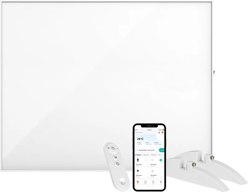 Infrarood verwarmingspaneel 800W- Wifi-app en Afstandsbediening met voetjes verwarming met ingebouwde thermostaat