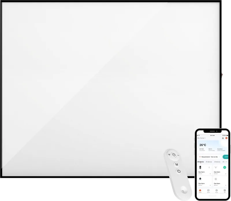 Infrarood verwarmingspaneel 800W- Wifi-app en Afstandsbediening verwarming met ingebouwde thermostaat