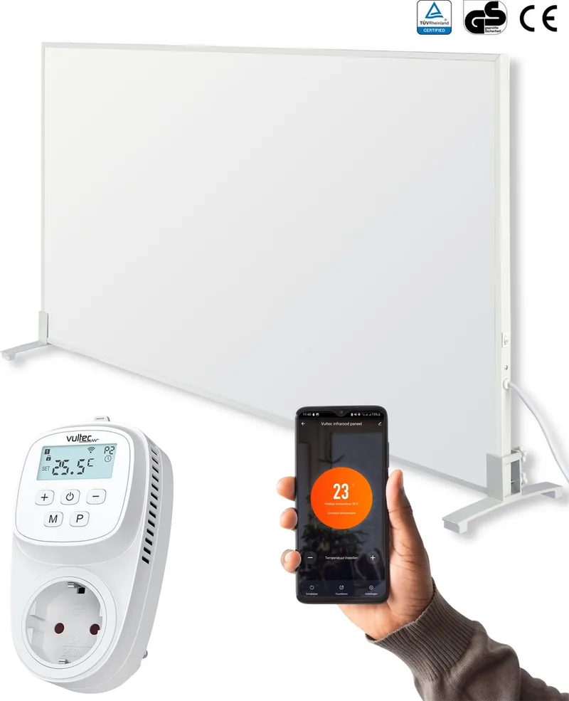 Infrarood Verwarmingspaneelmet Wifi thermostaat Elektrische verwarming Vrijstaand