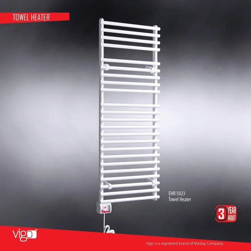 Ivigo Handdoek radiator elektrischEHR 5023 600 watt. Materiaal staal gepoedercoat Volledig afgevuld met warmte