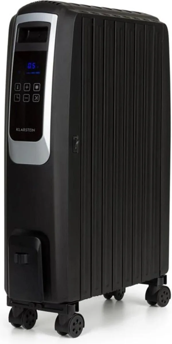 Klarstein Thermaxx Noir Olieradiator Verwarming Met Afstandbediening10-30°C Met Timer 21 tot 30 m2 LED Touch