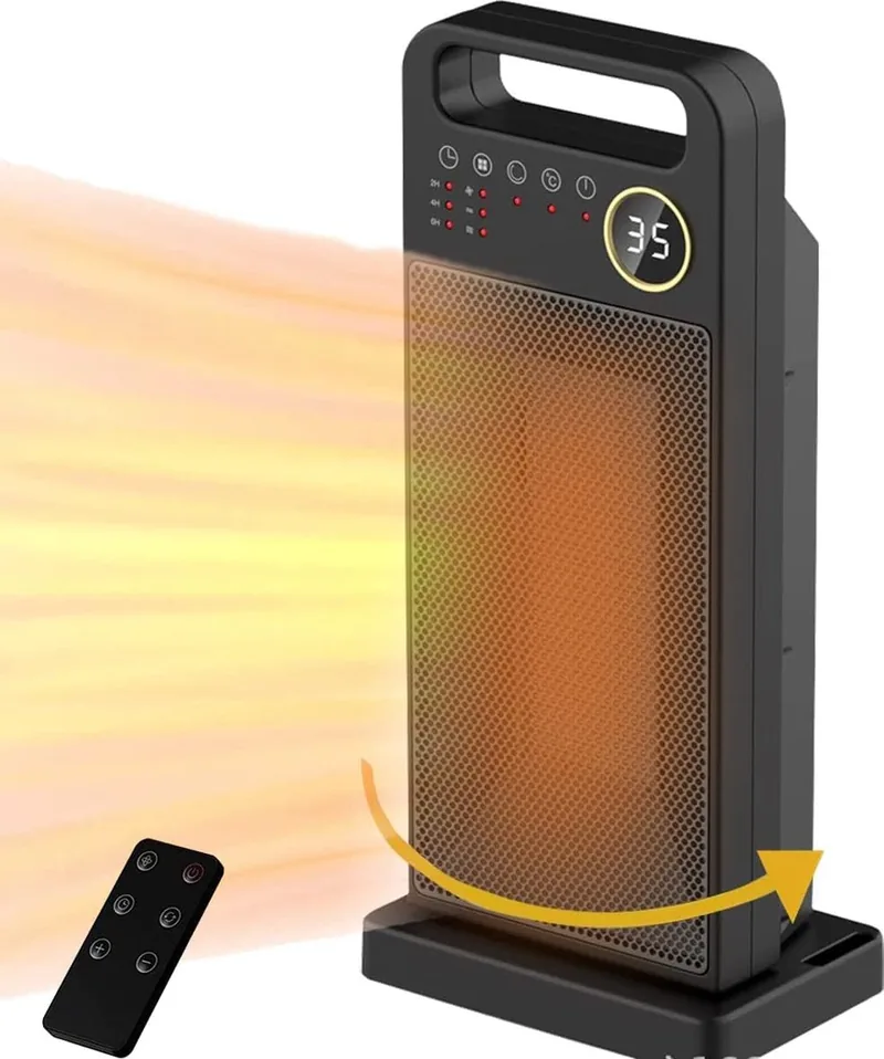 Megakorting!Homevector® Elektrische Kachel Pro Ventilatorkachel -Incl. afstandsbediening- Elektrische Straalkachel
