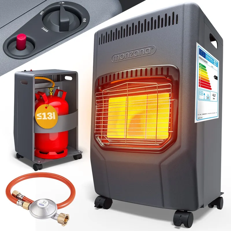 MONZANA Mobiele Gaskachel 3 Warmteniveaus- Keramisch