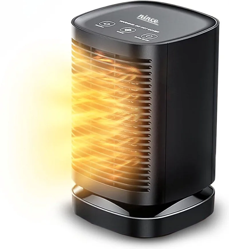 Nince Elektrische Kachel Ventilatorkachel Straalkachel met 2 StandenLed Indicatie Roterend