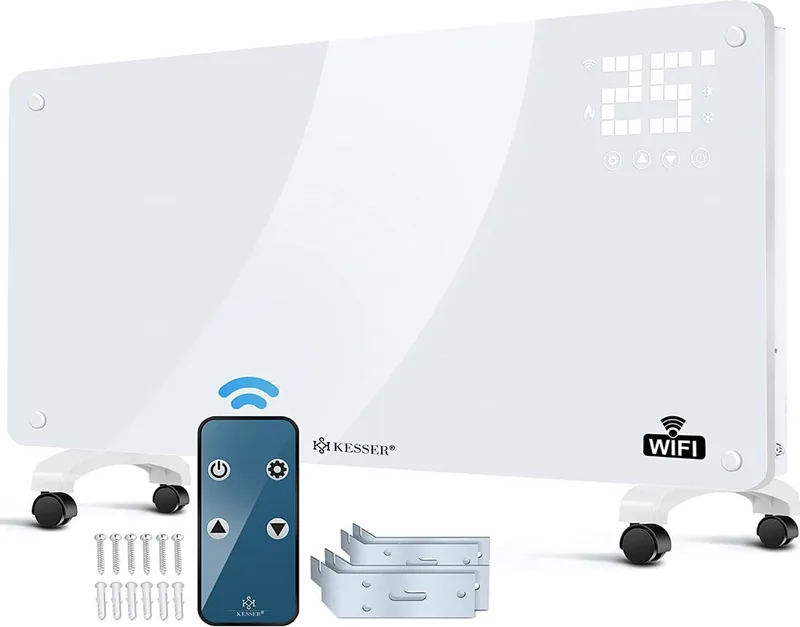Slimme Verwarmer, Smart Glazen convector, glazen verwarming, elektrische radiator App wifi-functie