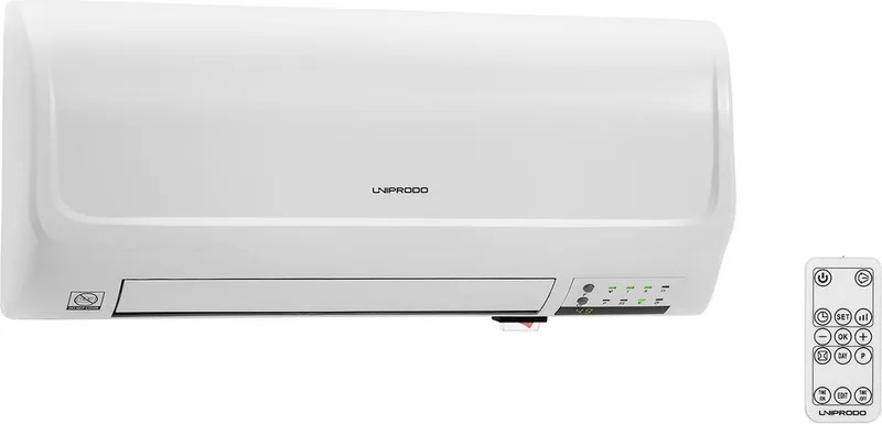 Uniprodo keramische wandverwarming 10 49 °C 1000/2000 W Afstandsbediening
