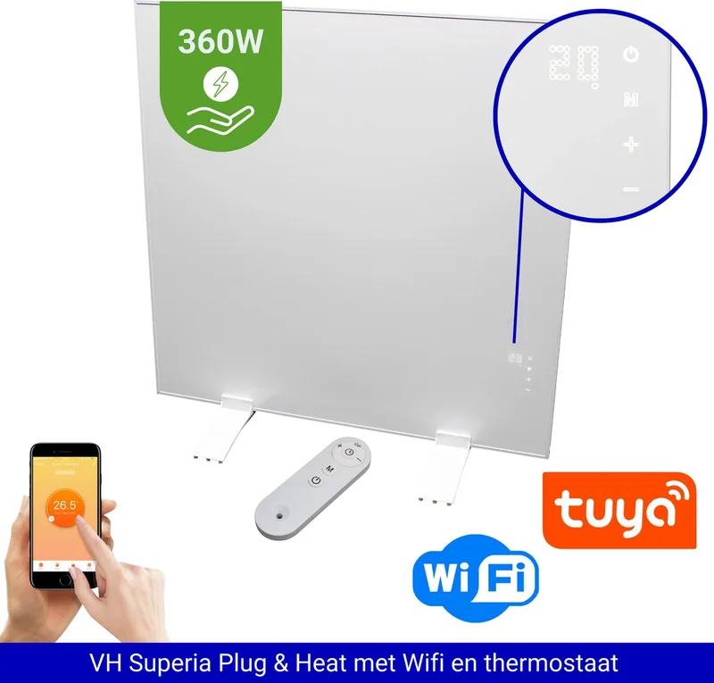 VH Infrarood paneel SuperiaGeïntegreerde thermostaat Smart Home Wifi