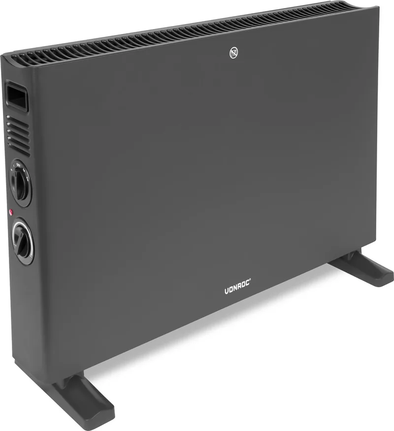 VONROC Elektrische kachel Convectorkachel met ingebouwde radiator ventilator 2 standen: 1250W/2000W Regelbare