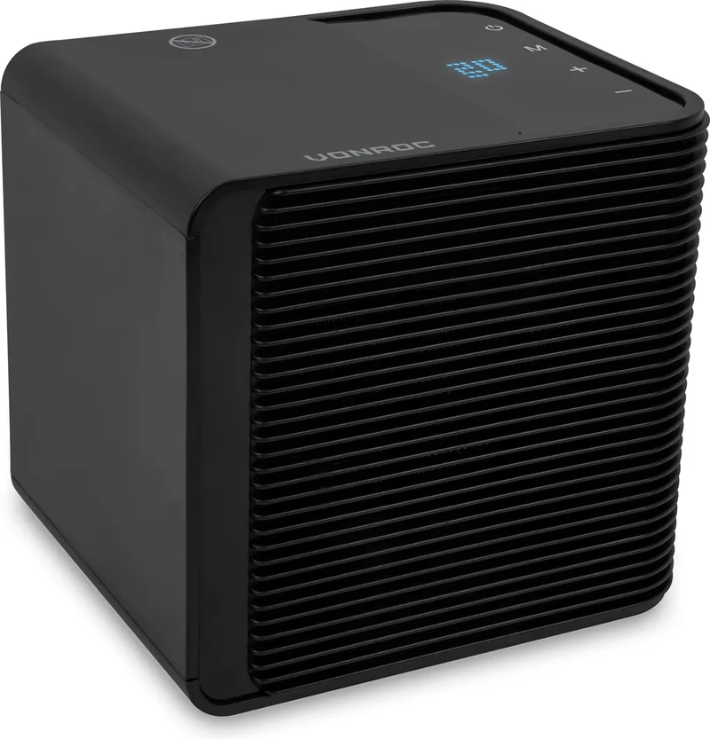 VONROC Elektrische kachel ventilatorkachel 1000W/2000W Keramisch 3 standen LED display thermostaat en timer