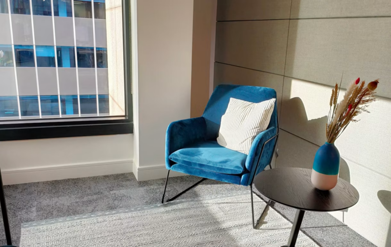 Blauwe fauteuils